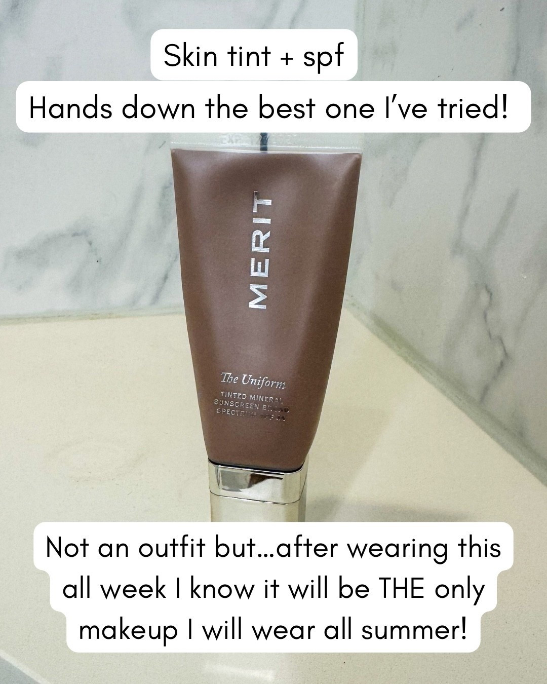 I’m in love with this stuff! 
Skin tint plus spf
Summer makeup 
@Merit #meritskin
I wear #15 medium cool olive

#LTKOver40 #LTKmorningroutine #LTKBeauty