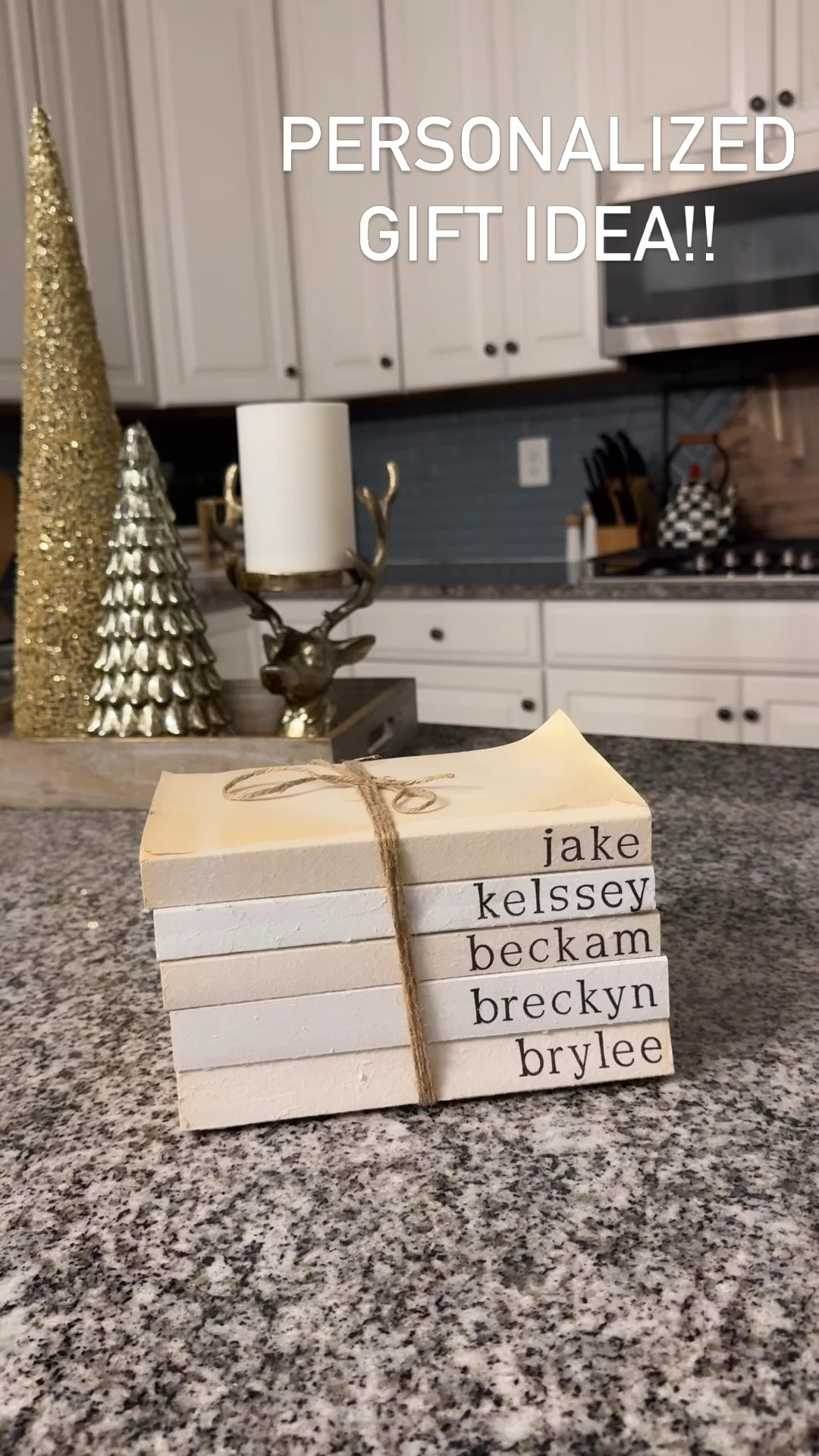 Gift idea! This personalized stack of books is so cute! 

#LTKVideo #LTKFindsUnder50 #LTKGiftGuide