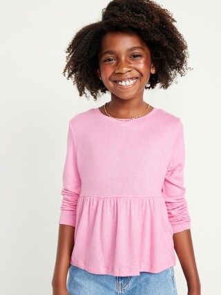 Cozy-Knit Peplum Top for Girls | Old Navy (US)