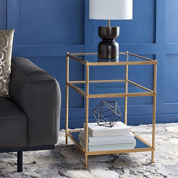 Safavieh Home Noelia Gold 3-tier Square Accent Table | Amazon (US)