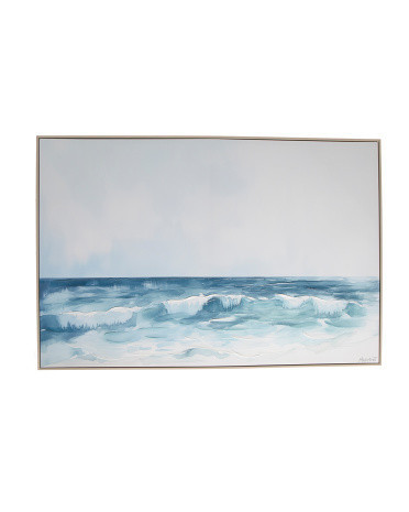 45X30 Blue Wave Beach Wall Art | TJ Maxx