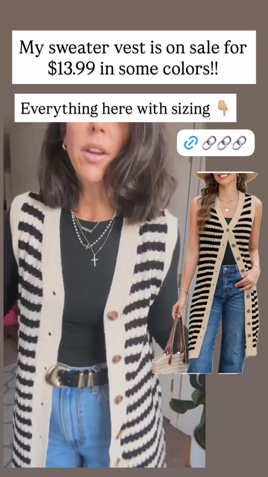 My sweater vest is on sale for $13.99 in some colors!! Sized up one to a med for this fit 

#LTKdayinmylife #LTKFindsUnder100 #LTKHoliday