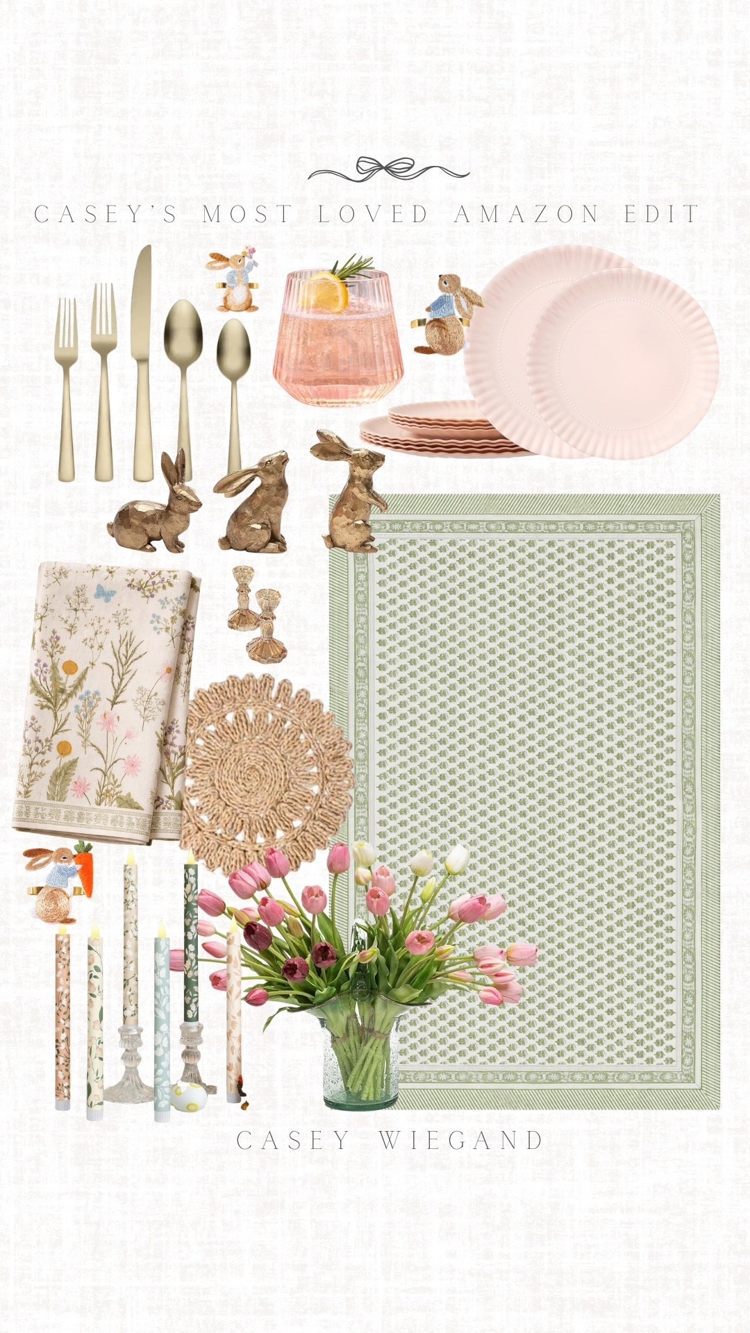 Springtime style with a pastel touch! Loving this Amazon edit for my Easter table setting. Perfect for a springtime brunch. #EasterStyle

#LTKHome #LTKSeasonal #LTKSaleAlert