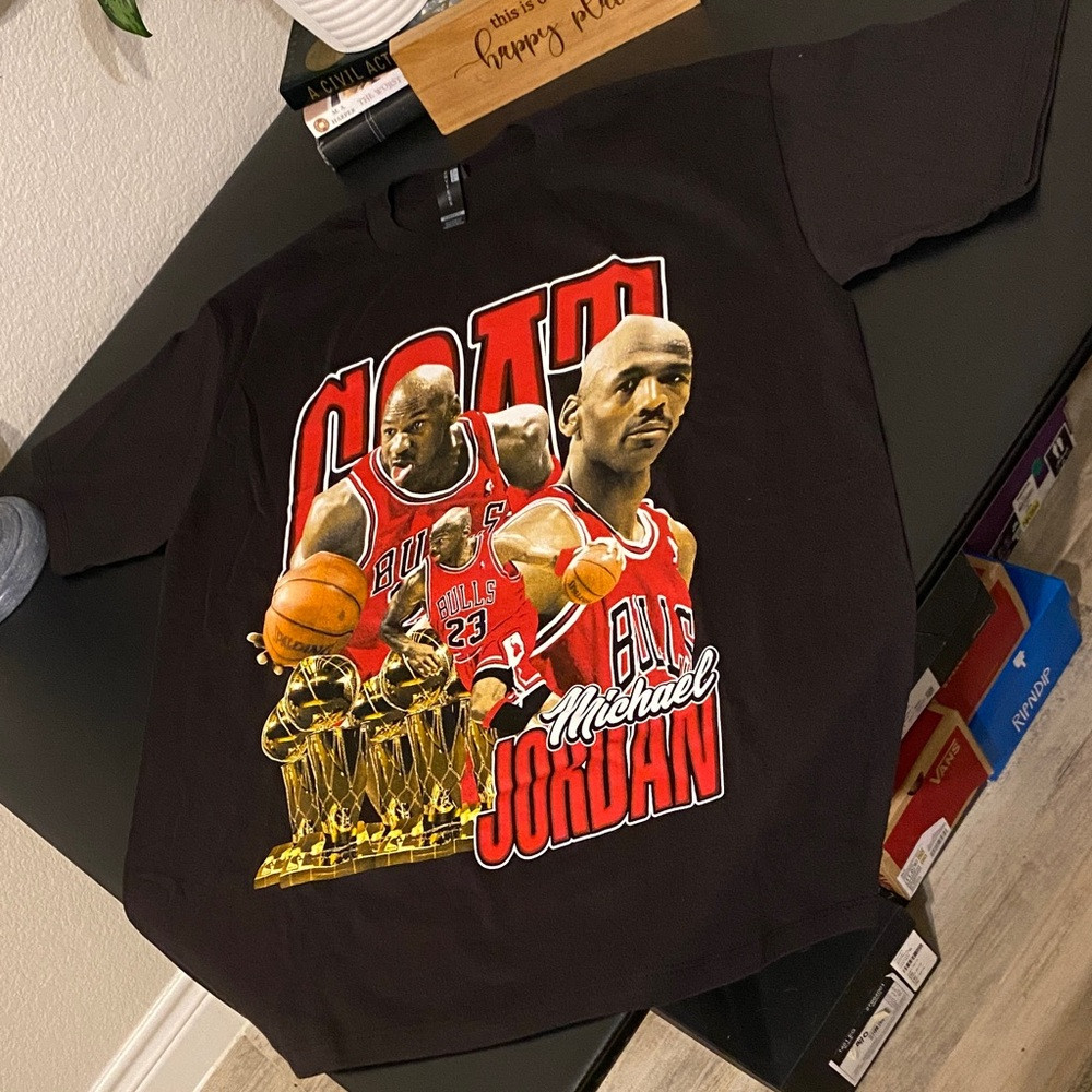 Spalding Black GOAT Michael Jordan T-Shirt | Poshmark
