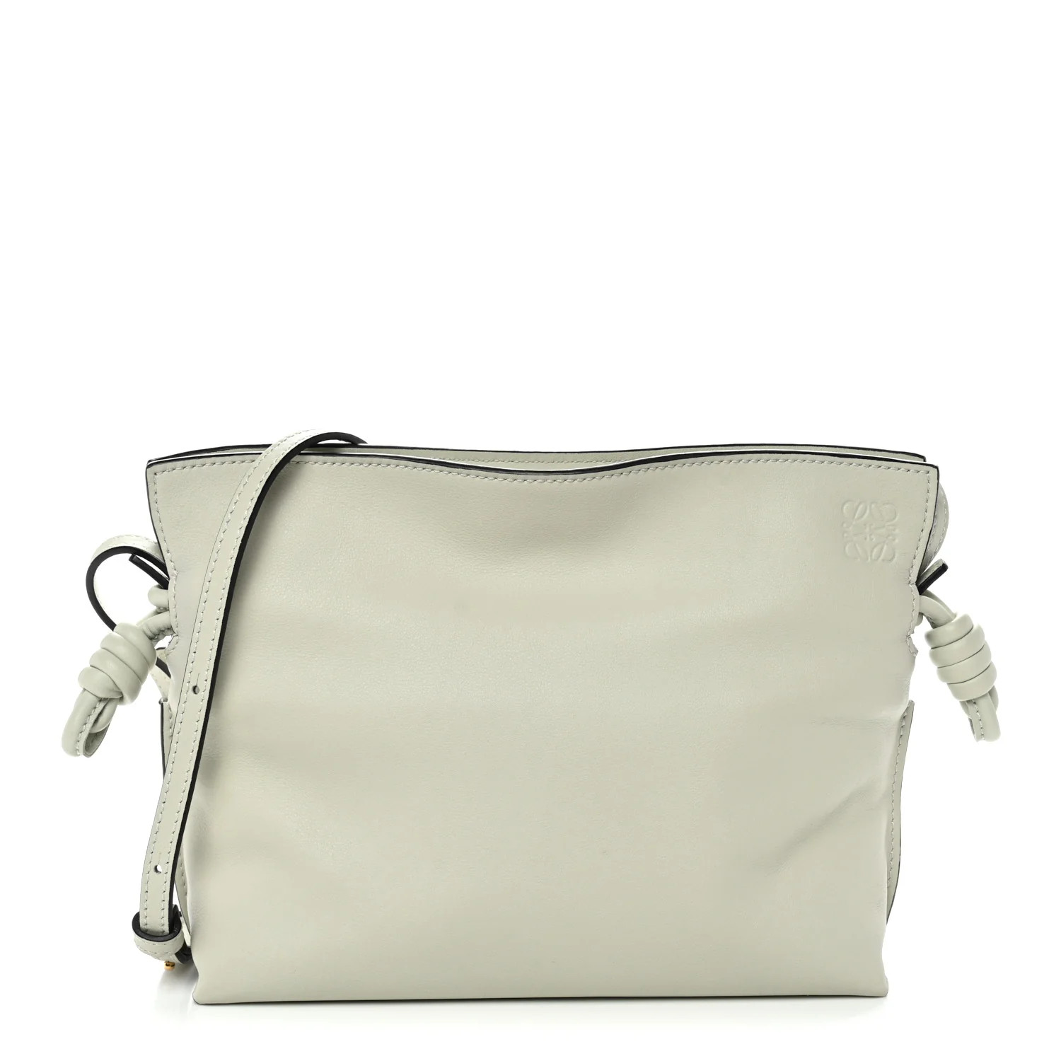 Loewe Calfskin Mini Flamenco Knot Clutch Light Celadon 1873712 | FASHIONPHILE (US)
