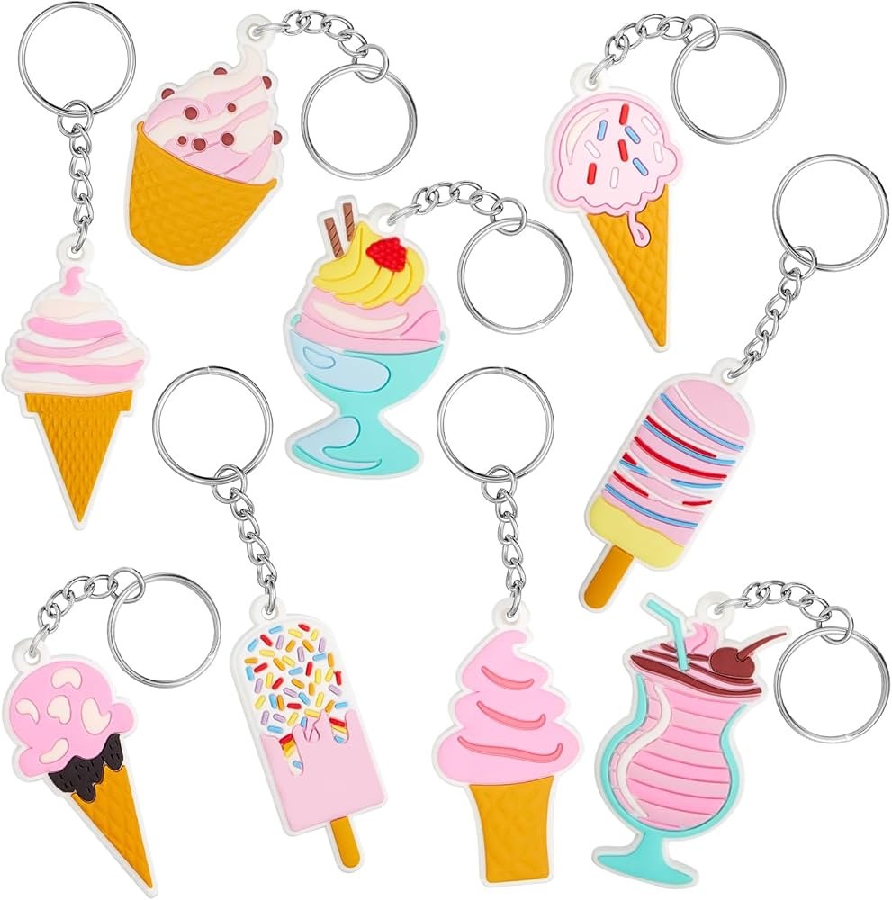 Sasylvia 36 Ice Cream Party Gifts Christmas Gift Ice Cream Party Favors Keychain Cute Ice Cream P... | Amazon (US)