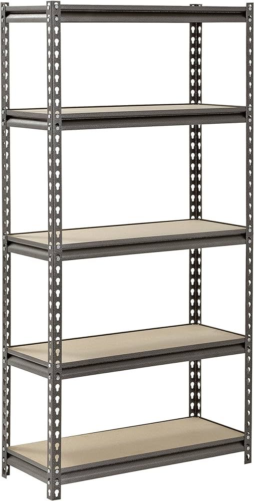 Muscle Rack UR301260PB5P-SV Silver Vein Steel Storage Rack, 5 Adjustable Shelves, 4000 lb. Capaci... | Amazon (US)