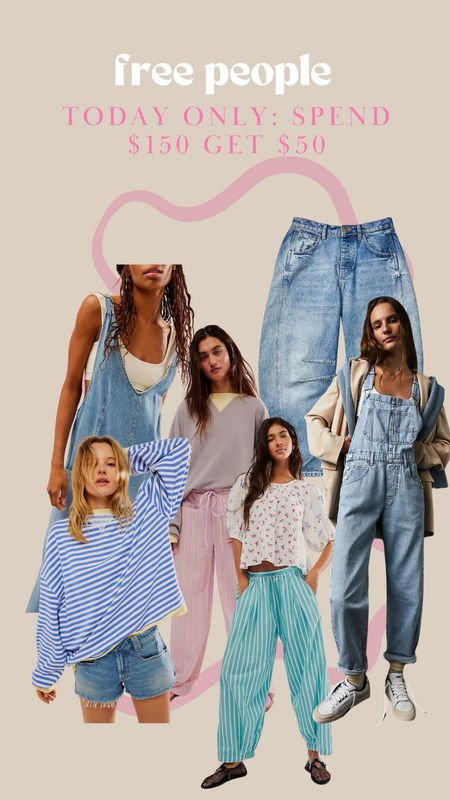 All of my favorites from Free People in the ones I wear the most today is a one-day sale where you spend 150 and get 50

I usually get a size small or size 27/28 in free people 

Free people
Sale 



#LTKsalealert