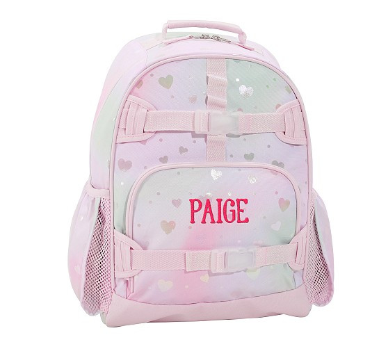 Mackenzie Dreamy Foil Hearts Backpack | Pottery Barn Kids