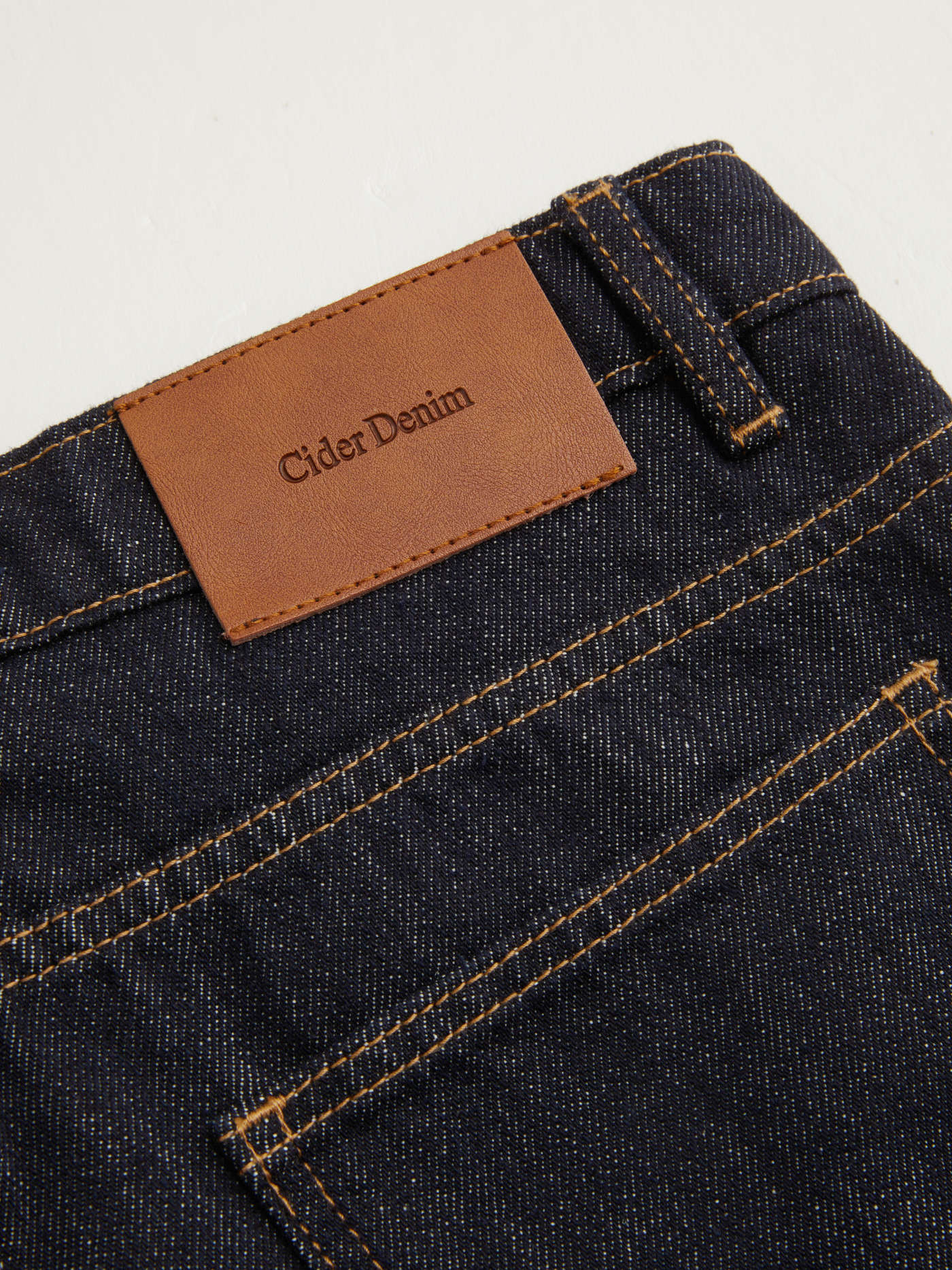 Denim Mid-Rise  Straight Leg w/ Foldover Cuff  For Daily Casual | Cider