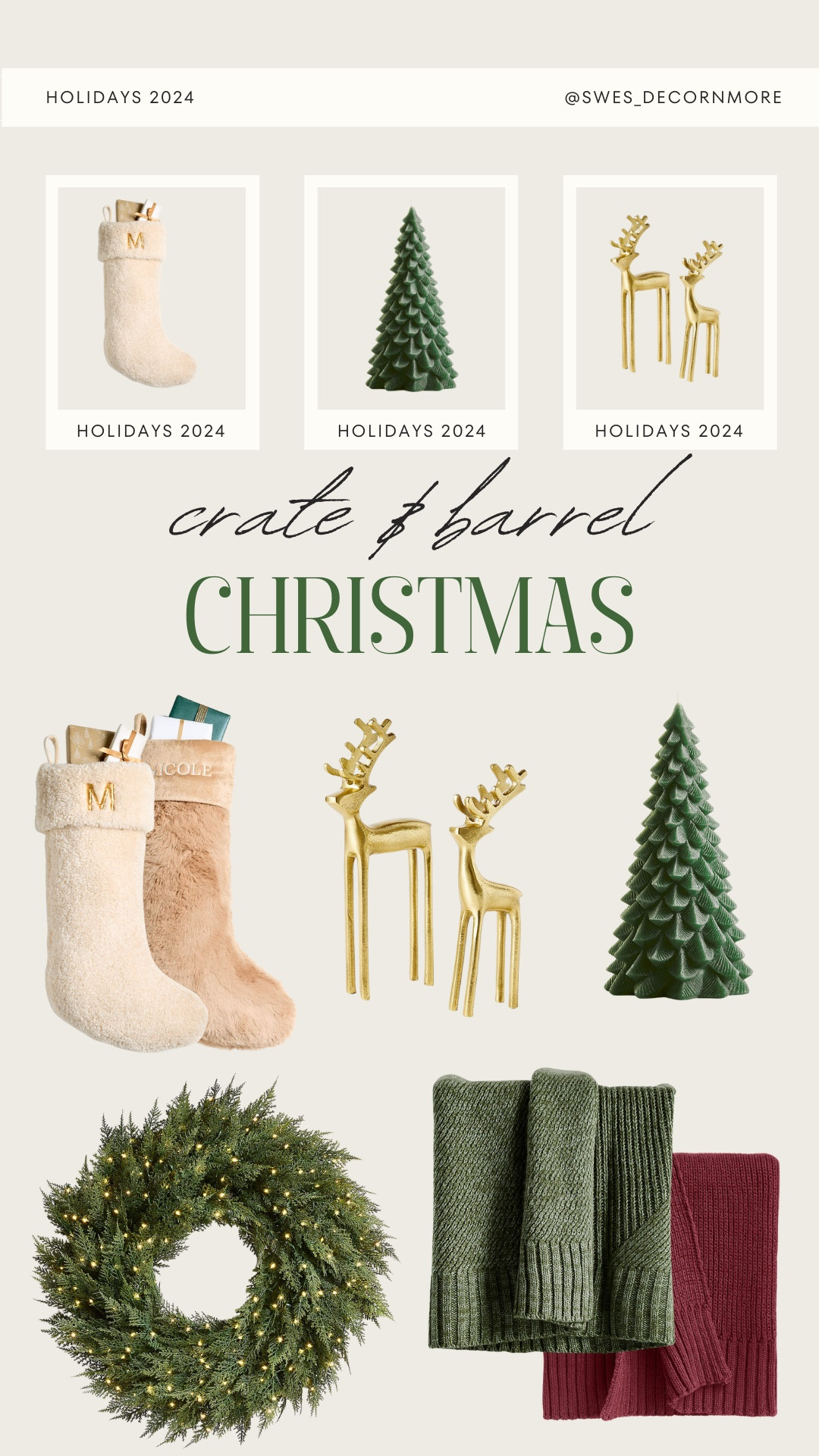 Create a cozy, festive vibe with Crate & Barrel’s Christmas decor—perfect for bringing holiday magic into every room!

#LTKSeasonal #LTKHoliday #LTKHome