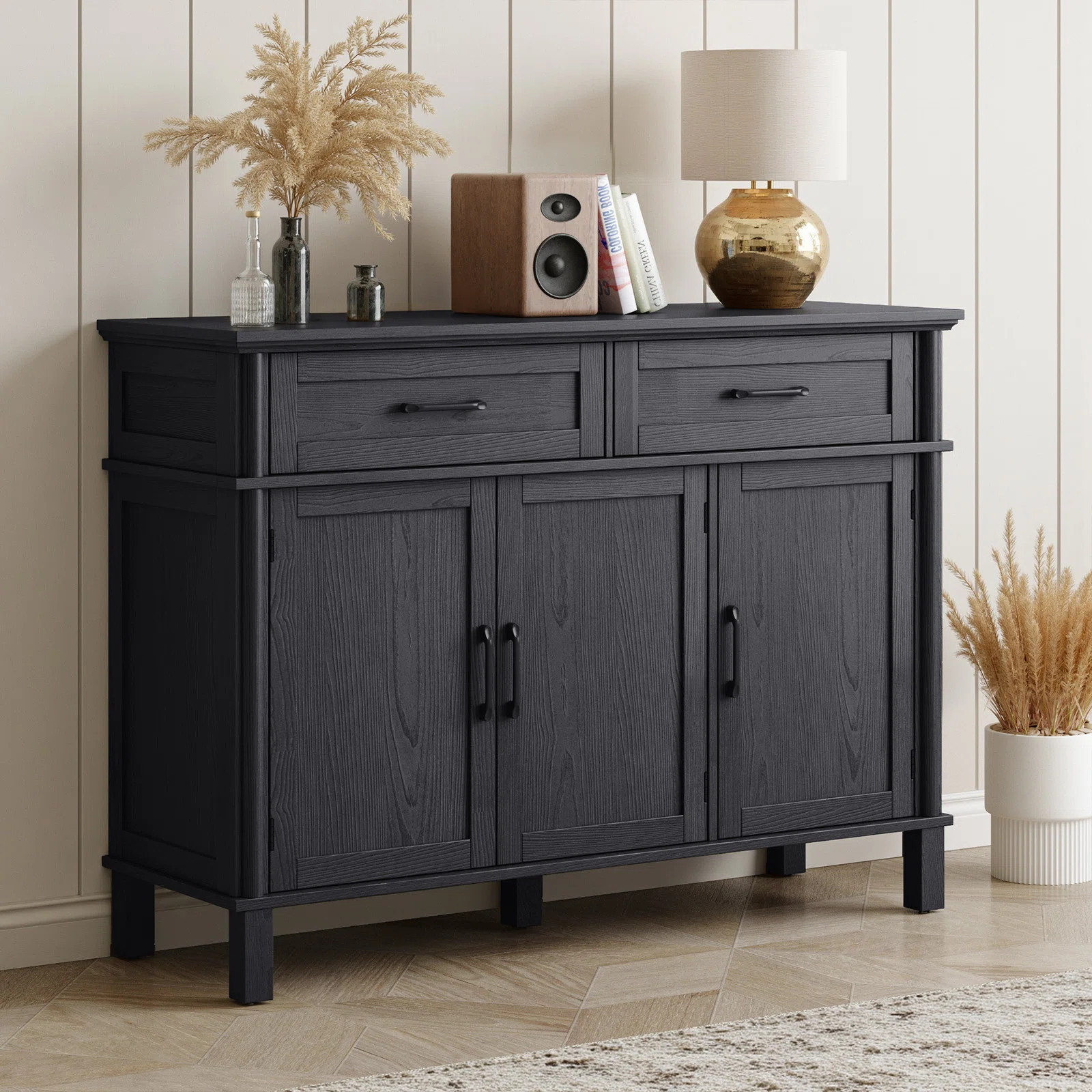 47.2" Large Buffet Cabinet Sideboard With Drawers,Shelves And Doors | Wayfair North America