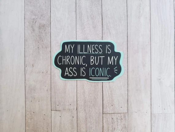 Chronic Illness Stickers for Laptop, Best Friend Christmas Gift For Her, Spoonie Sticker for Hydr... | Etsy (US)