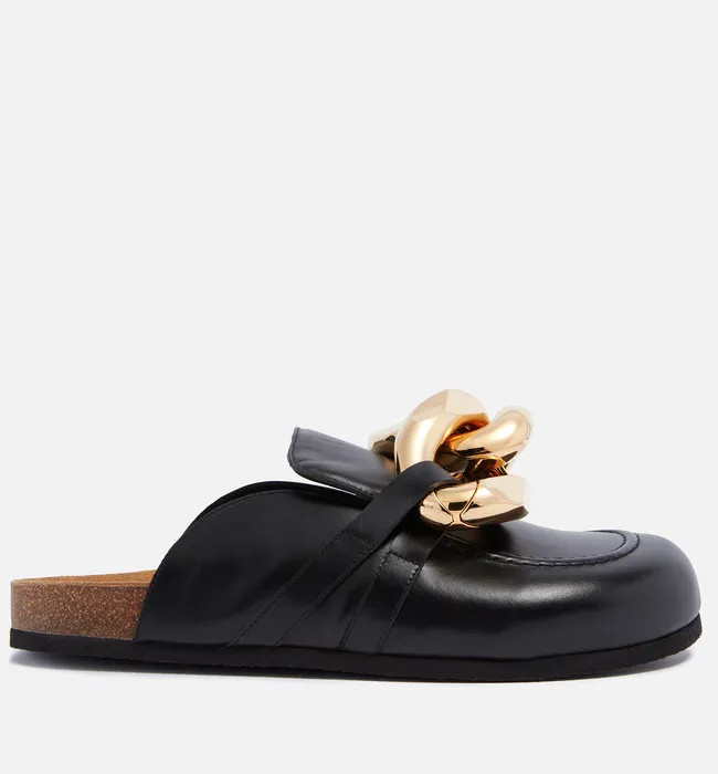 JW Anderson Chain Leather Mules | Coggles (Global)