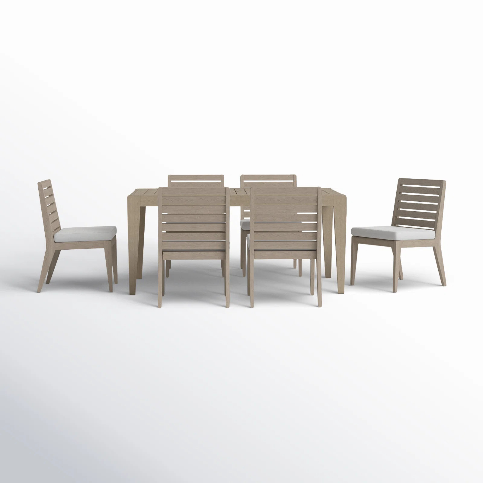 Ojai 66'' Rectangular 6 - Person Outdoor Dining Set with Armless Dining Chairs | Joss & Main