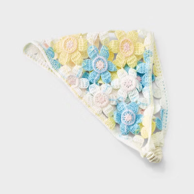 Girls' Knit Flower Headscarf - art class™ | Target