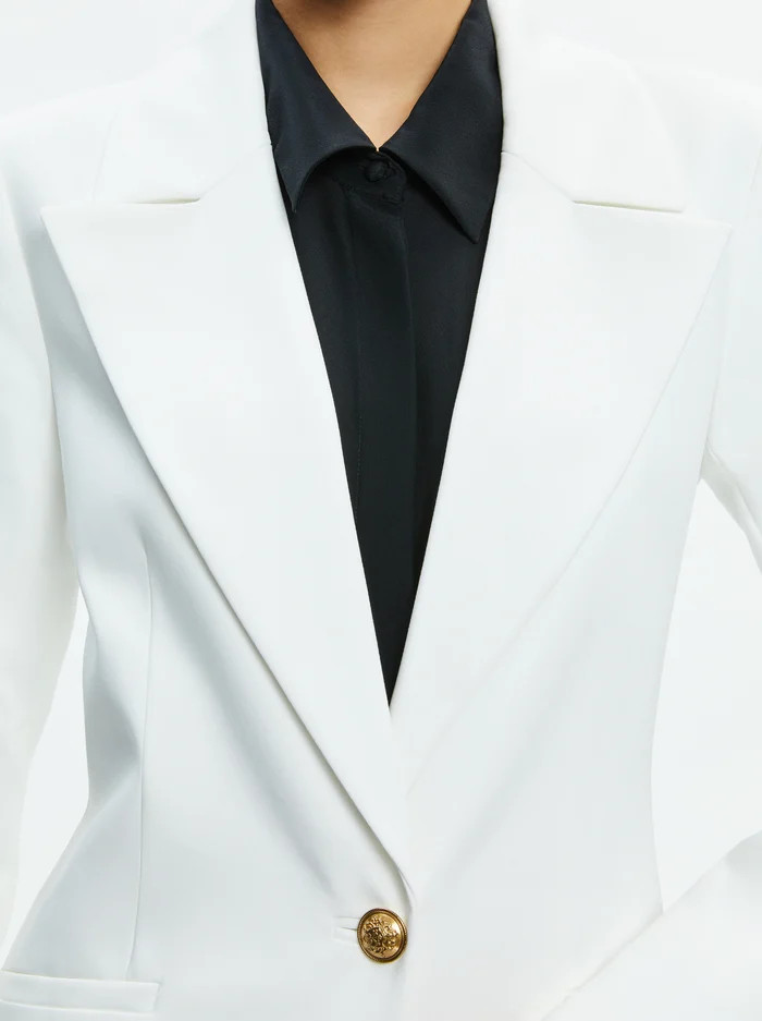 THEO NOTCH COLLAR COAT | Alice + Olivia