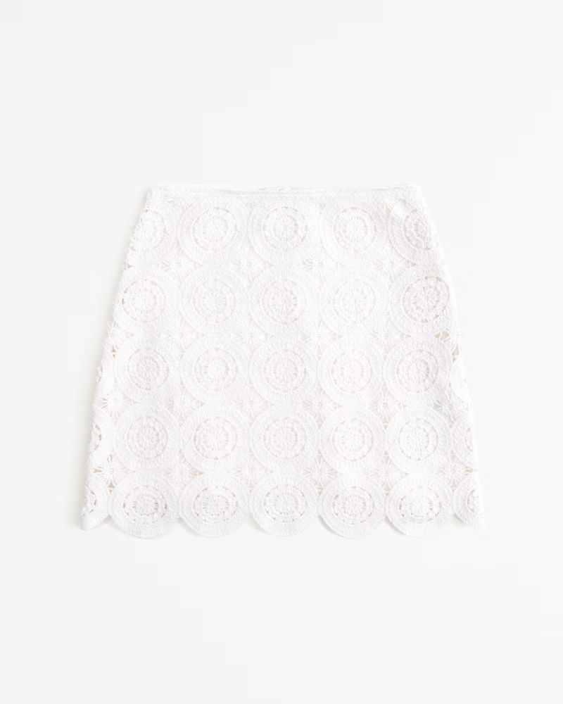 Crochet-Style Mosaic Tile Mini Skirt | Abercrombie & Fitch (US)