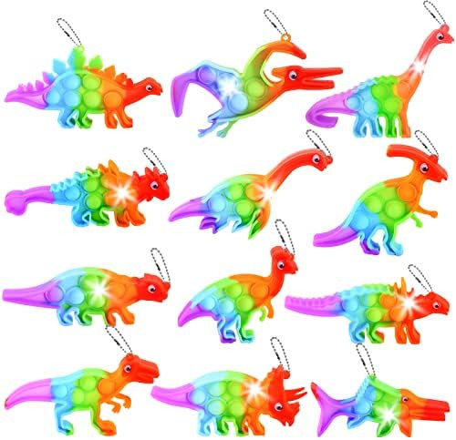 Mini Pop Keychain Dinosaur Fidget Toys,Pop Fidget Party Favors for Kids,Birthday Goodie Bag Stuff... | Amazon (US)