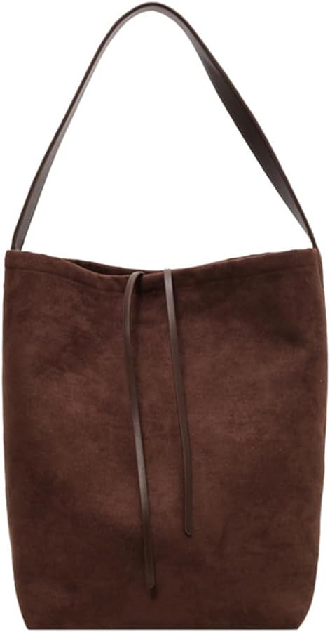 Hobo Bags for Women Vegan Leather Handbag Suede Hobo Bags Bucket Shoulder Bag Purse Tote Handbag ... | Amazon (US)