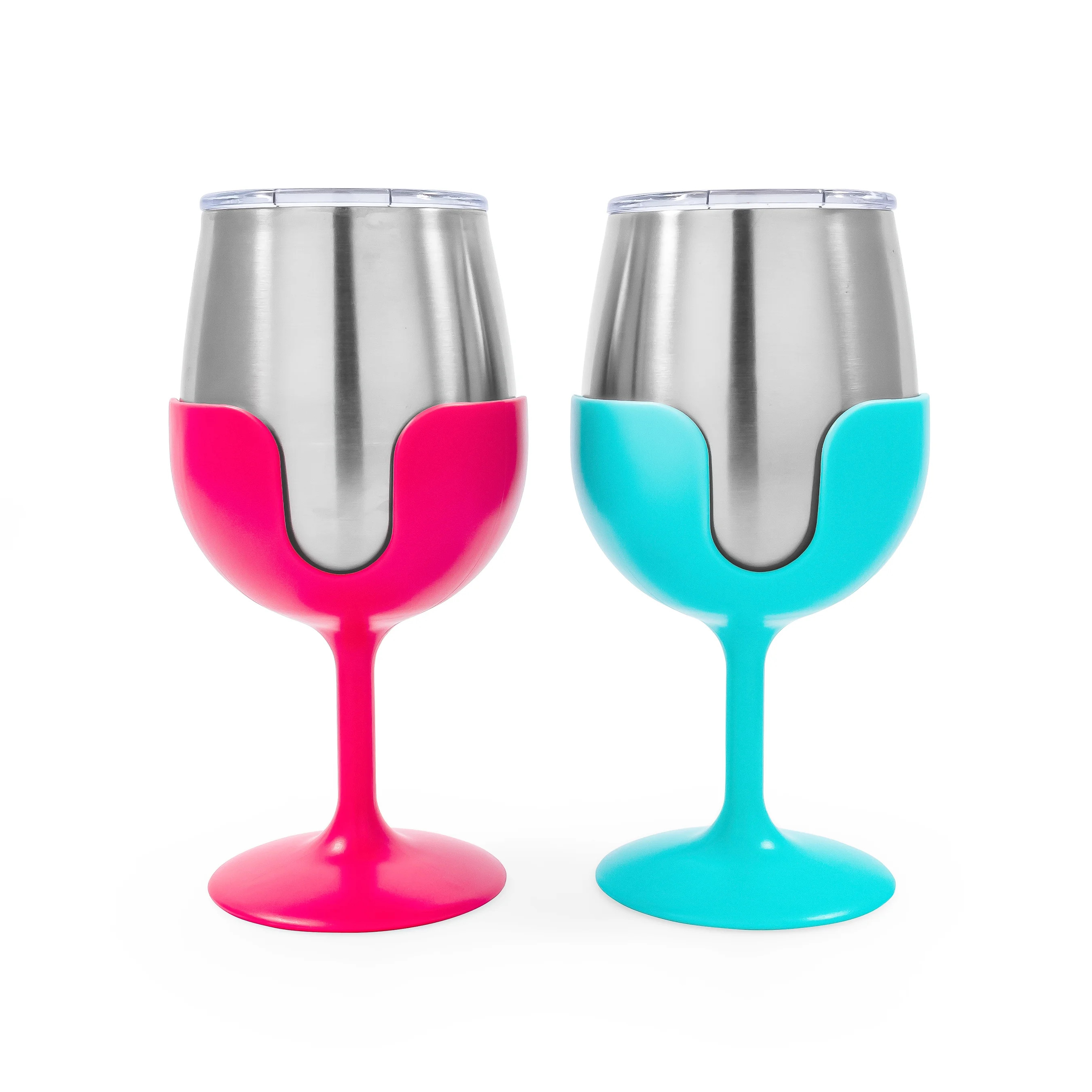 LIBATC, Wine Tumbler 2-Pack, 8oz. (Blue/Pink) | Walmart (US)