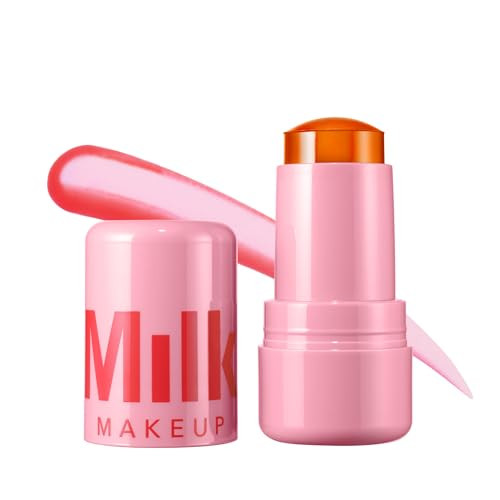 Milk Makeup Cooling Water Jelly Tint – Long-Lasting Sheer Lip + Cheek Stain with Firming Vegan Collagen + Hydrating Aloe – Transfer Proof, Buildable Lip Tint + Blush – Fizz (Soft Peach), 0.17 oz | Amazon (US)