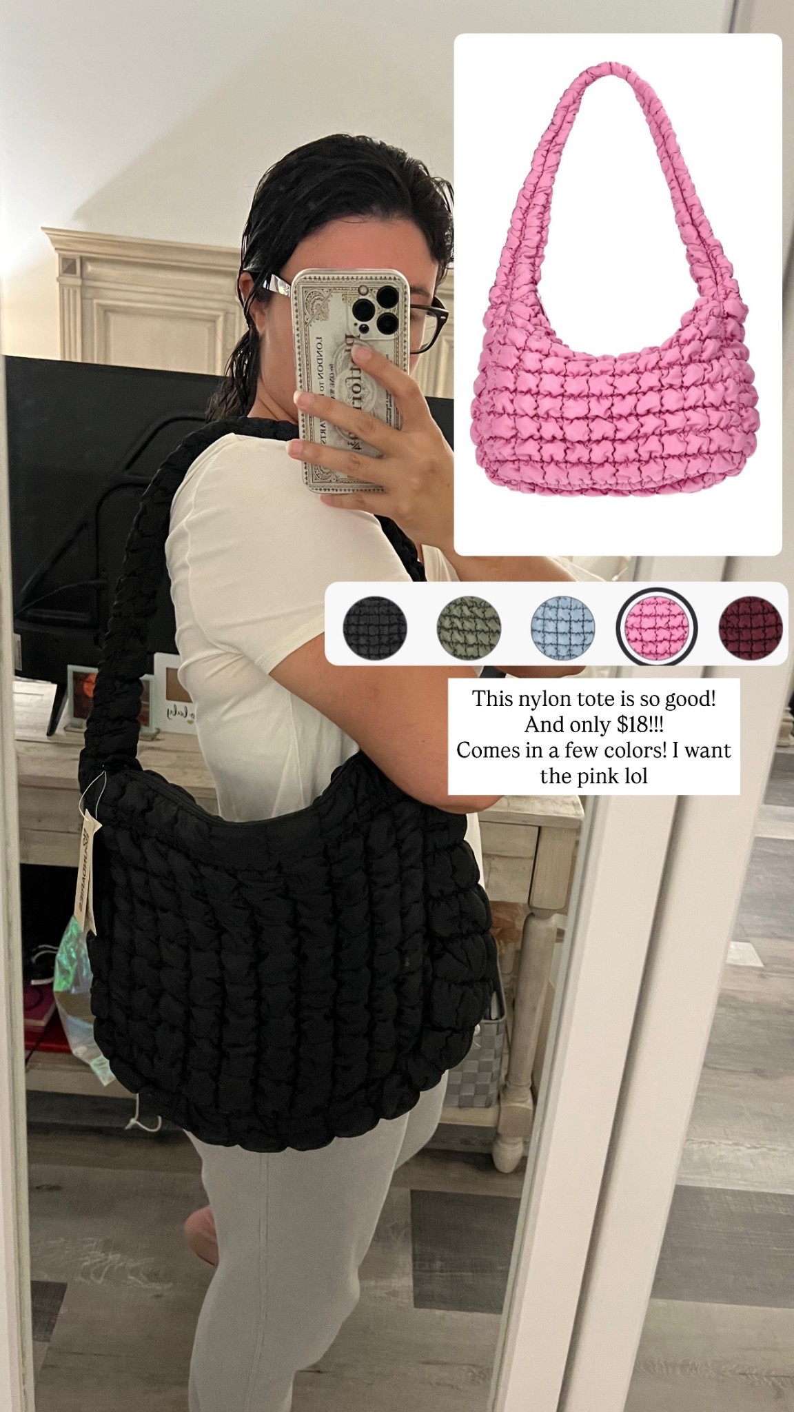 This nylon puffy tote is so good! Makes a great gift and only $18!!!!! Would make a great gift

Walmart finds // black friday finds // tote bags