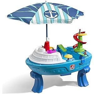 Step2 Fiesta Cruise Sand & Water Table with Umbrella | Kids Outdoor Play Table | Amazon (US)