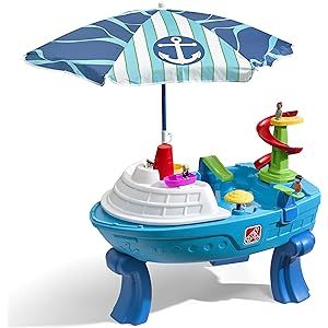 Step2 Fiesta Cruise Sand & Water Table with Umbrella | Kids Outdoor Play Table | Amazon (US)
