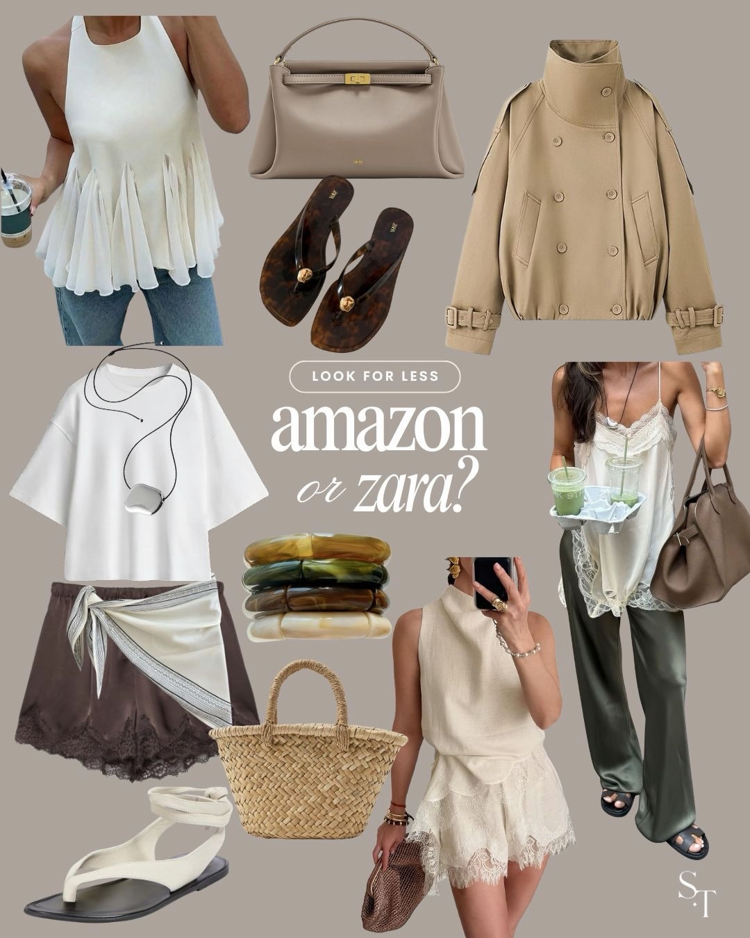 Amazon or Zara? 🤎l Amazon spring/summer outfits 
.
.
Zara look for less, Amazon fashion, summer outfits, mom outfits, effortless looks #amazonfashion #summeroutfits #zaradaily #zara