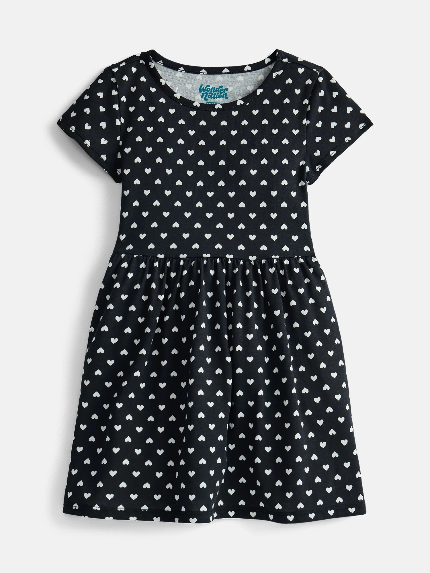 Wonder Nation Girl’s Play Dress with Short Sleeves, Sizes XS-XXL | Walmart (US)