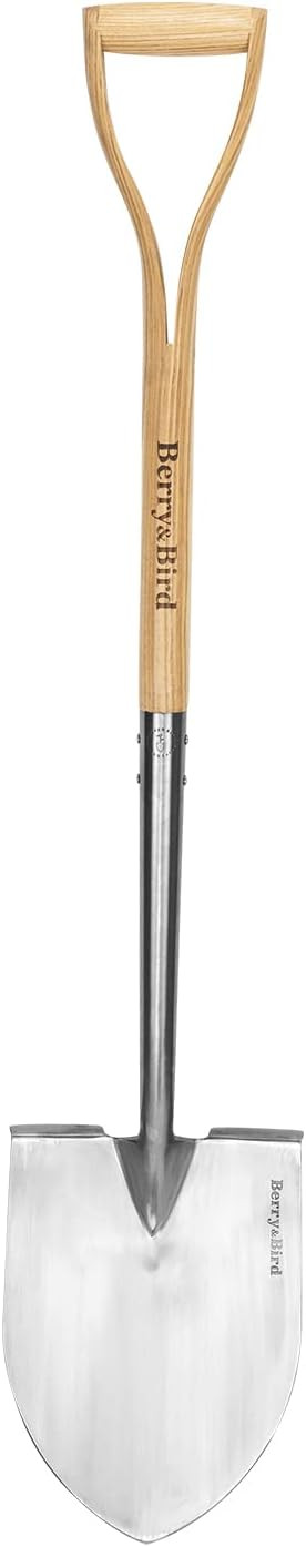 Berry&Bird Shovels for Digging, 43’’ Round Spade Heavy Duty Shovel with Wooden D Handle Stain... | Amazon (US)