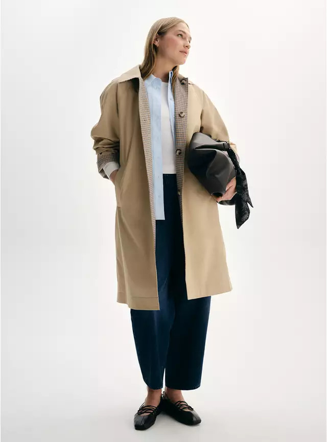 Buy Natural Reversible Trench Coat XL | Coats | Tu | Tu Clothing