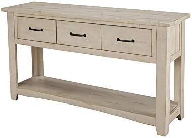 Benjara Benzara Wooden Console Table with Drawers, White, | Amazon (US)