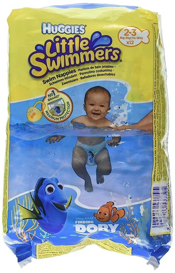 Huggies Little Swimmers Disposable Swim Diapers, X-Small (7lb-18lb.), 12-Count | Amazon (US)