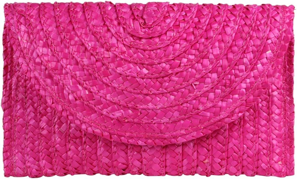 Freie Liebe Straw Clutch Bag for Women Summer Clutch Purses Beach Envelope Wallet Woven Handbags | Amazon (US)