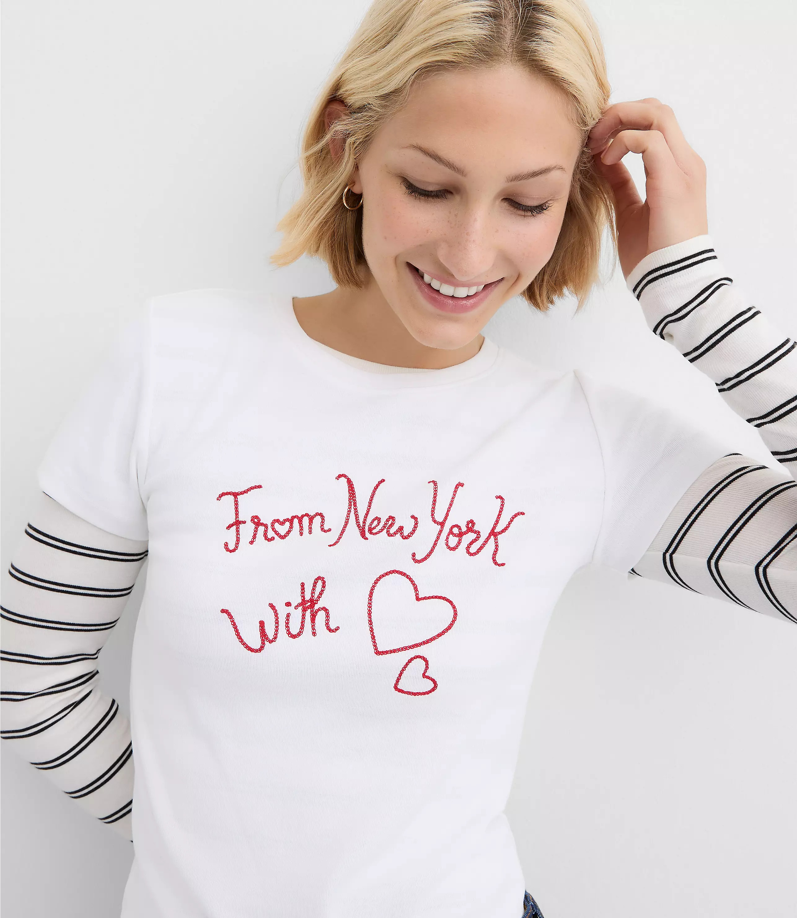 New York Love Ribbed Tee | LOFT