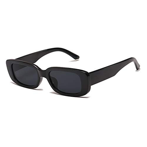 JUSLINK Rectangle Sunglasses for Women Trendy Retro Fashion 90s Sunglasses UV 400 Protection Square Frame Eyewear (Black) | Amazon (US)