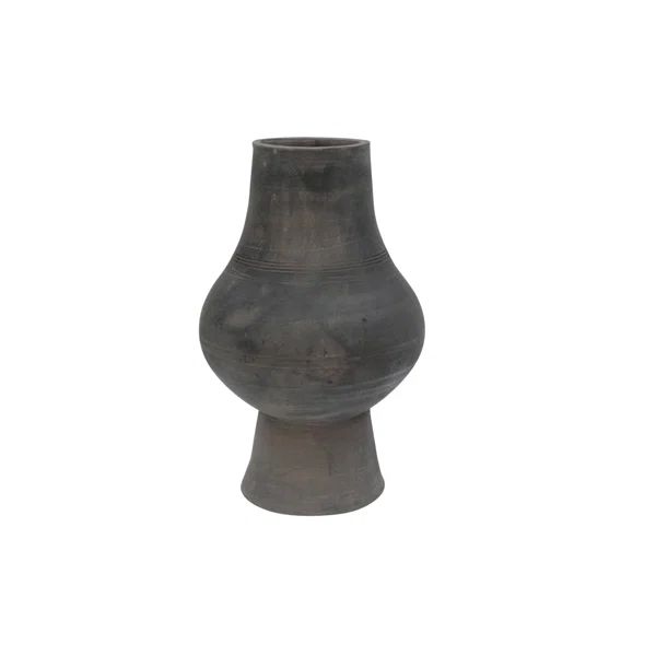 Brittinie Gray 17'' Indoor / Outdoor Ceramic Table Vase | Wayfair North America