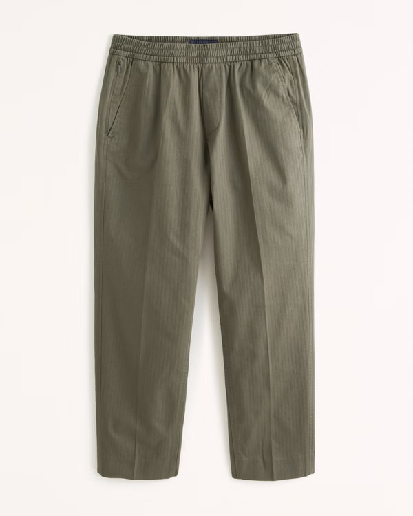 Men's Pull-On Herringbone Trouser | Men's Bottoms | Abercrombie.com | Abercrombie & Fitch (US)