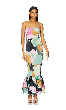 L'IDEE Ramblas Dress in Green Calypso from Revolve.com | Revolve Clothing (Global)