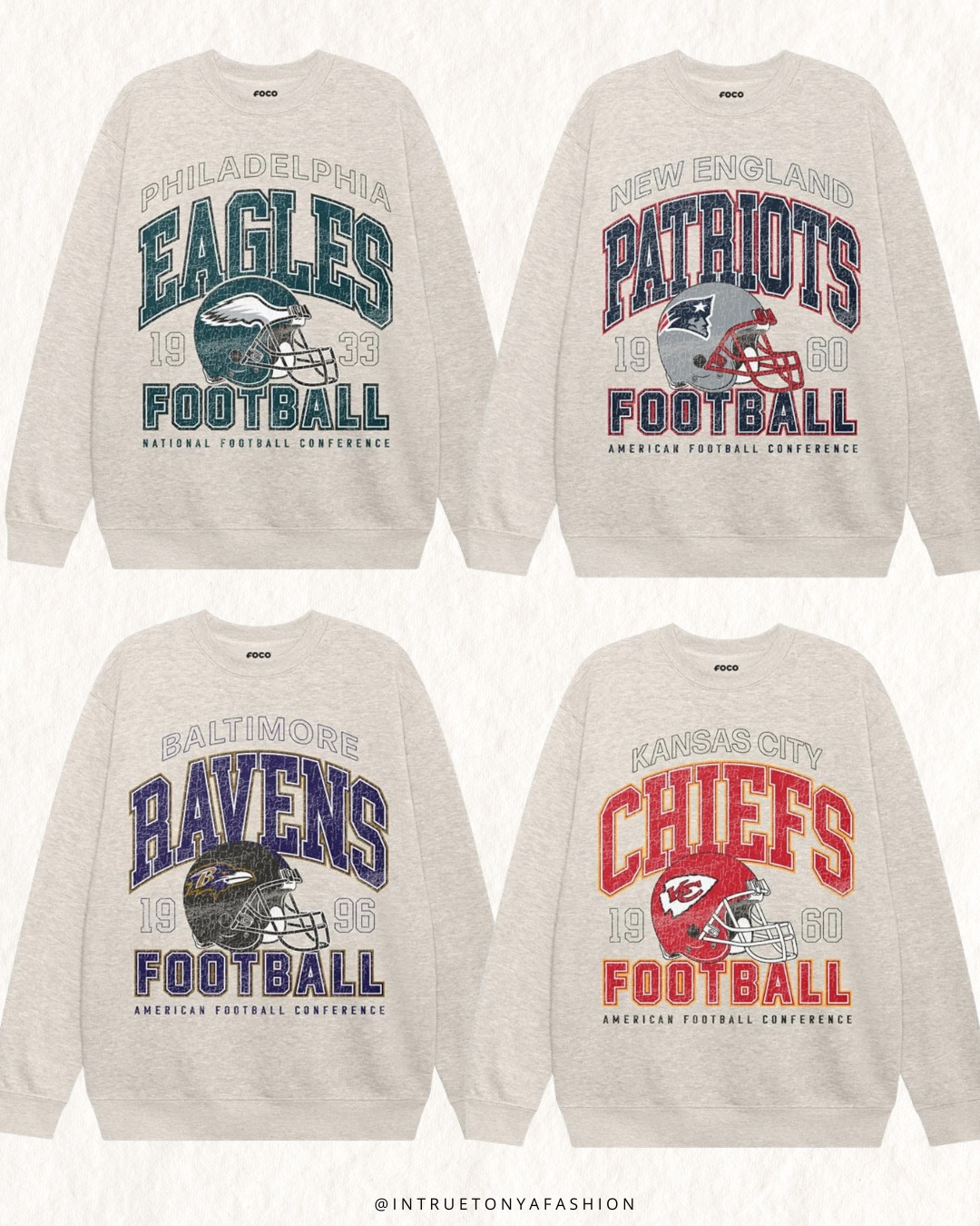 NFL football crewneck vintage sweatshirfoot—  click to view all the teams 

#LTKootd #LTKSaleAlert #LTKSeasonal