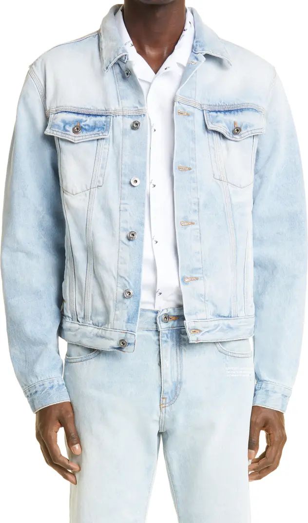 Off-White Arrow Slim Denim Trucker Jacket | Nordstrom | Nordstrom