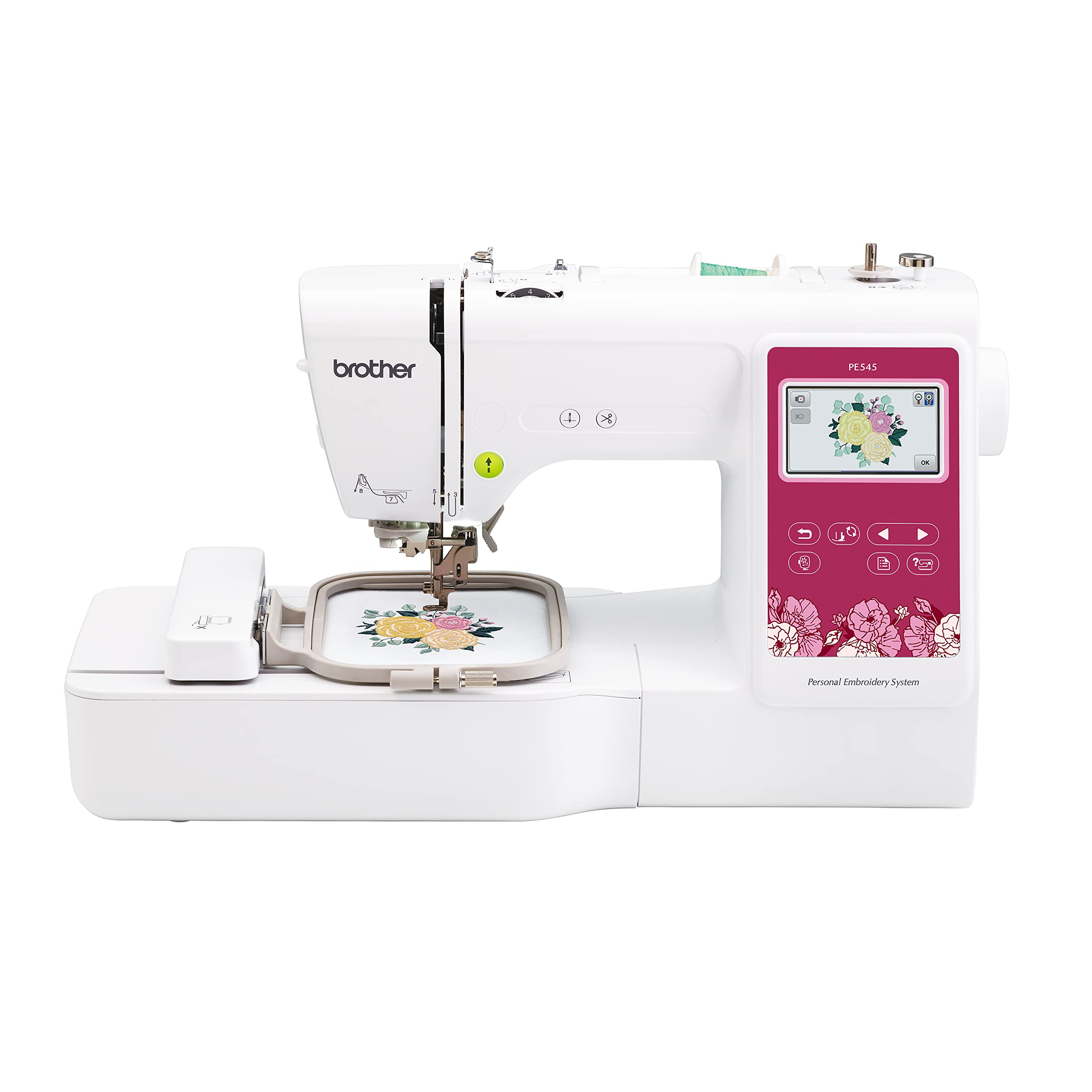 Brother PE545 Embroidery Machine, Wireless LAN Connected, 135 Built-in Designs, 4" x 4" Hoop Area... | Amazon (US)