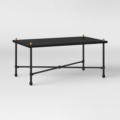 Midway Metal Patio Coffee Table - Black - Threshold&#8482; designed with Studio McGee | Target