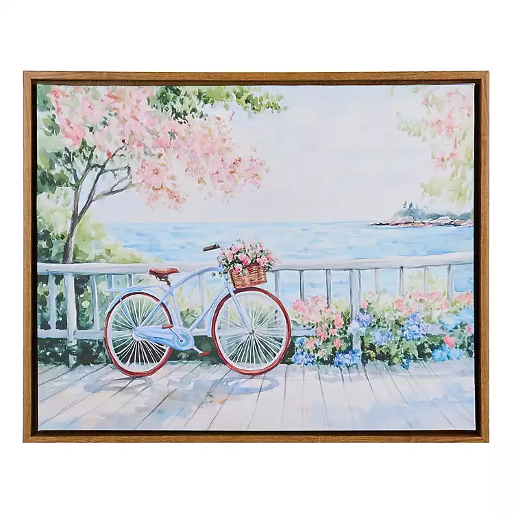 Biking on the Boardwalk Framed Canvas Art Print | Kirklands Home | Kirklands