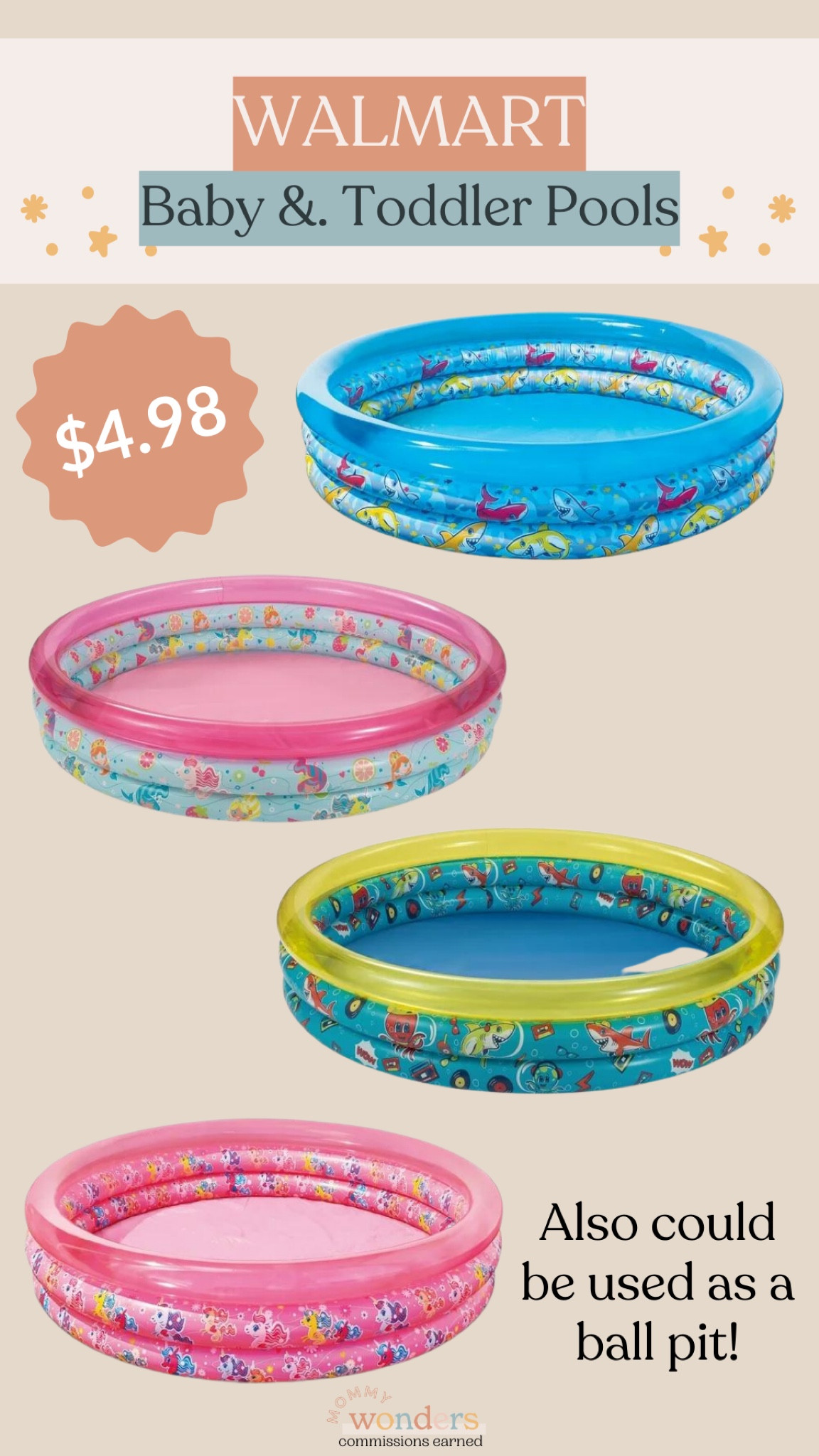 Baby & Toddler pools on sale for $4.98 at Walmart! These could also be used as a fun ball pit for spring and summer play! 

#LTKkids #LTKsalealert #LTKbaby