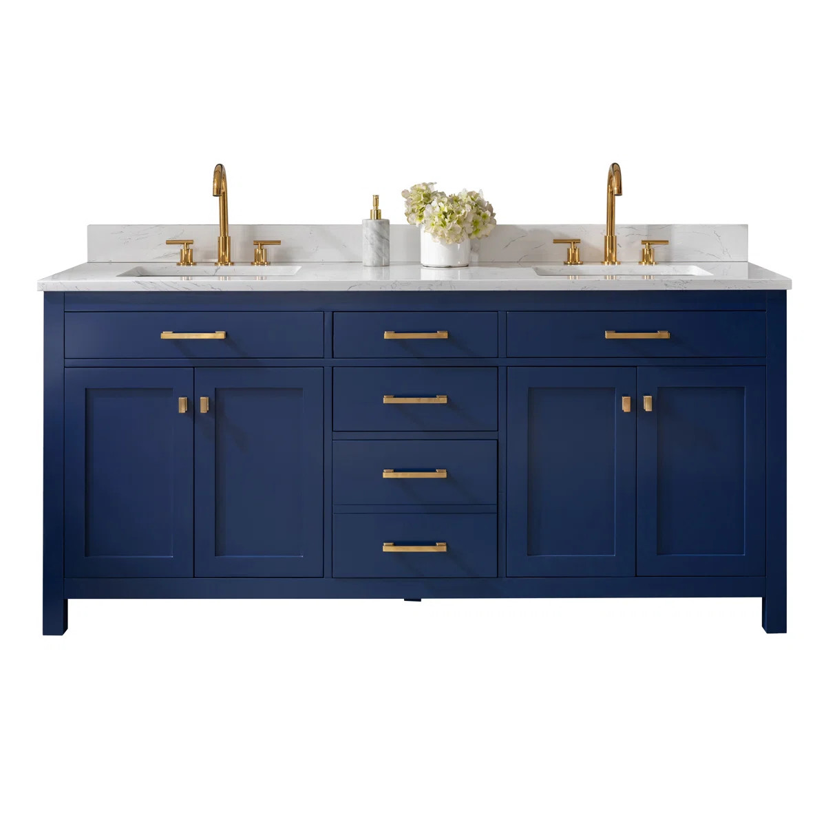Breakwater Bay Ajhane 72" Double Bathroom Vanity Set & Reviews | Wayfair | Wayfair North America