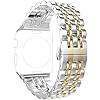 HUANLONG Compatible with Apple Watch Band, Solid Stainless Steel Metal Replacement Watchband Brac... | Amazon (US)