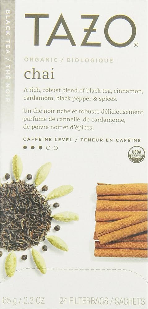 Tazo Organic Chai - 149904, Black Tea-24 Tea Bags-2.3oz/65g | Amazon (US)